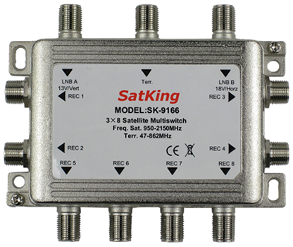 SatKing 3 in 8 out Multiswitch