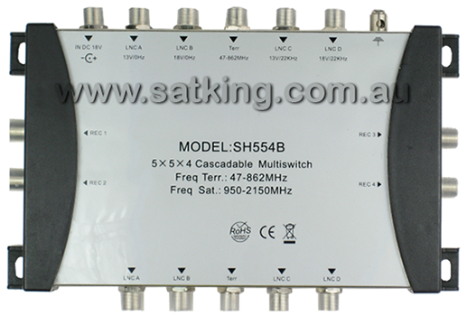 SatKing 5 in 4 out Multiswitch (5x5x4)